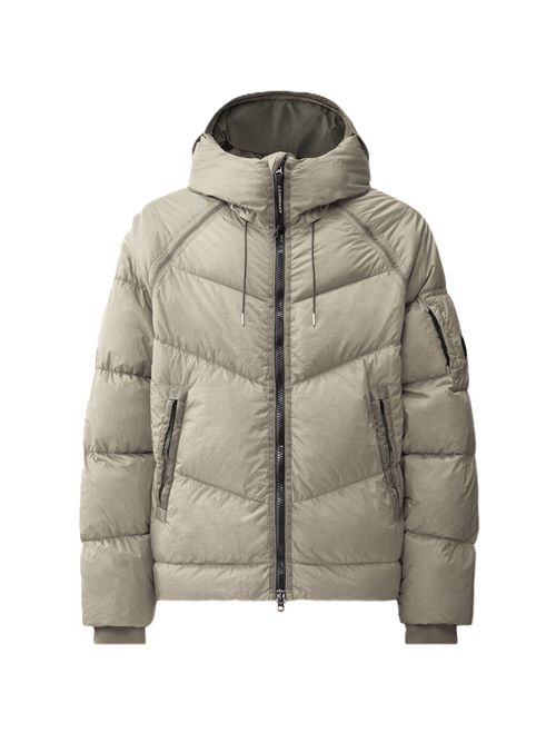 Piumino trapuntato con cappuccio C.P. COMPANY | 21CMOW210A-110655G936 FLINT GREY